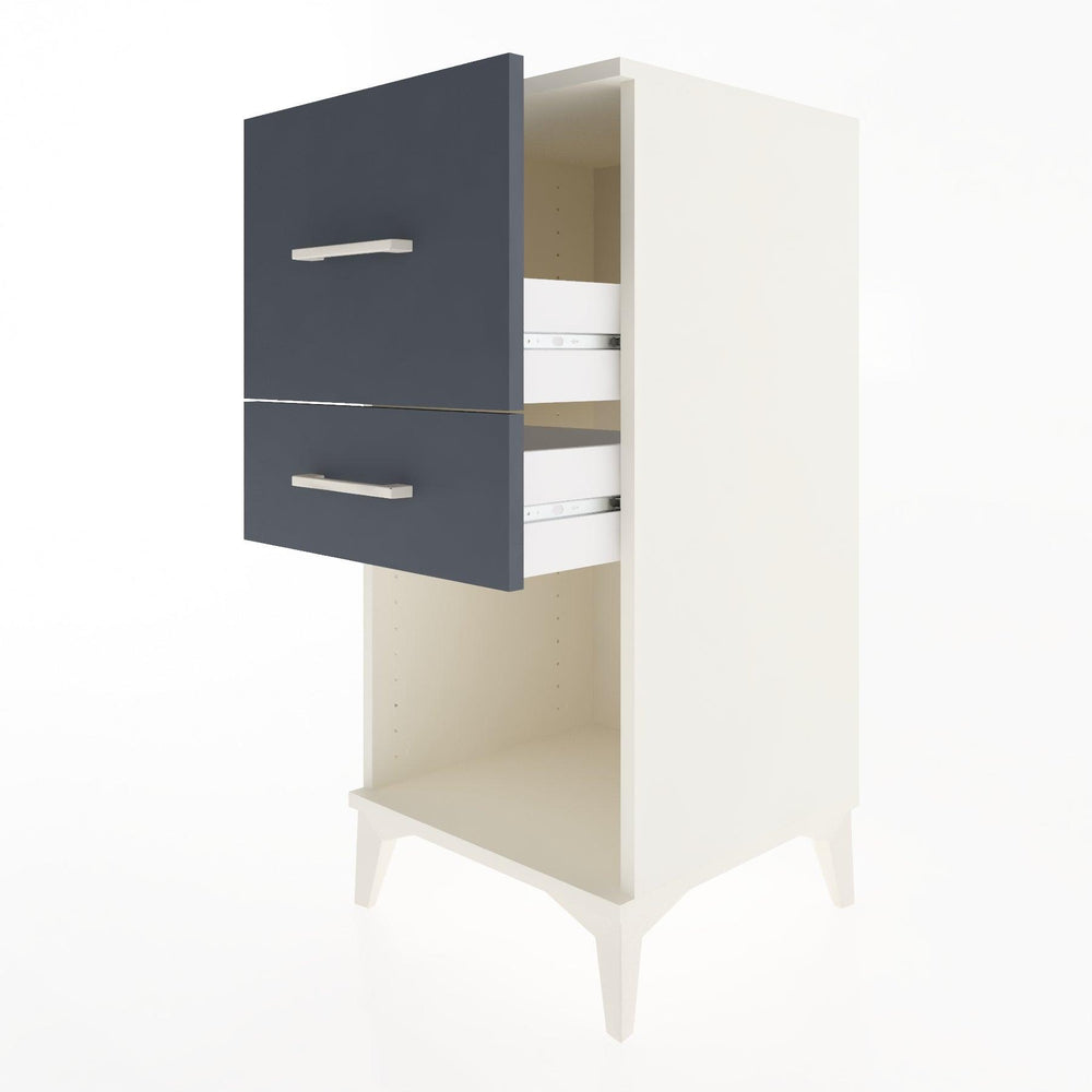 Woodntry Modular Nightstand Moonstone 44x44x84 cm with Drawer and Shelf CR14-1