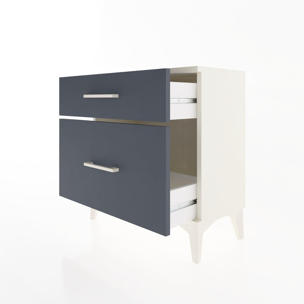 Woodntry Modular Nightstand Moonstone 60x30x52 cm with Drawer and Shelf CR14-1