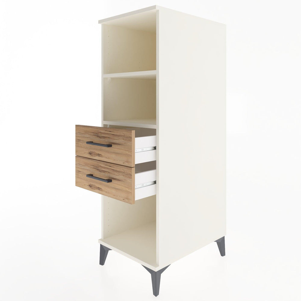 Woodntry Modüler Dolap Aytaşı 44x59x122 cm Çekmeceli ve Raflı CR114-1