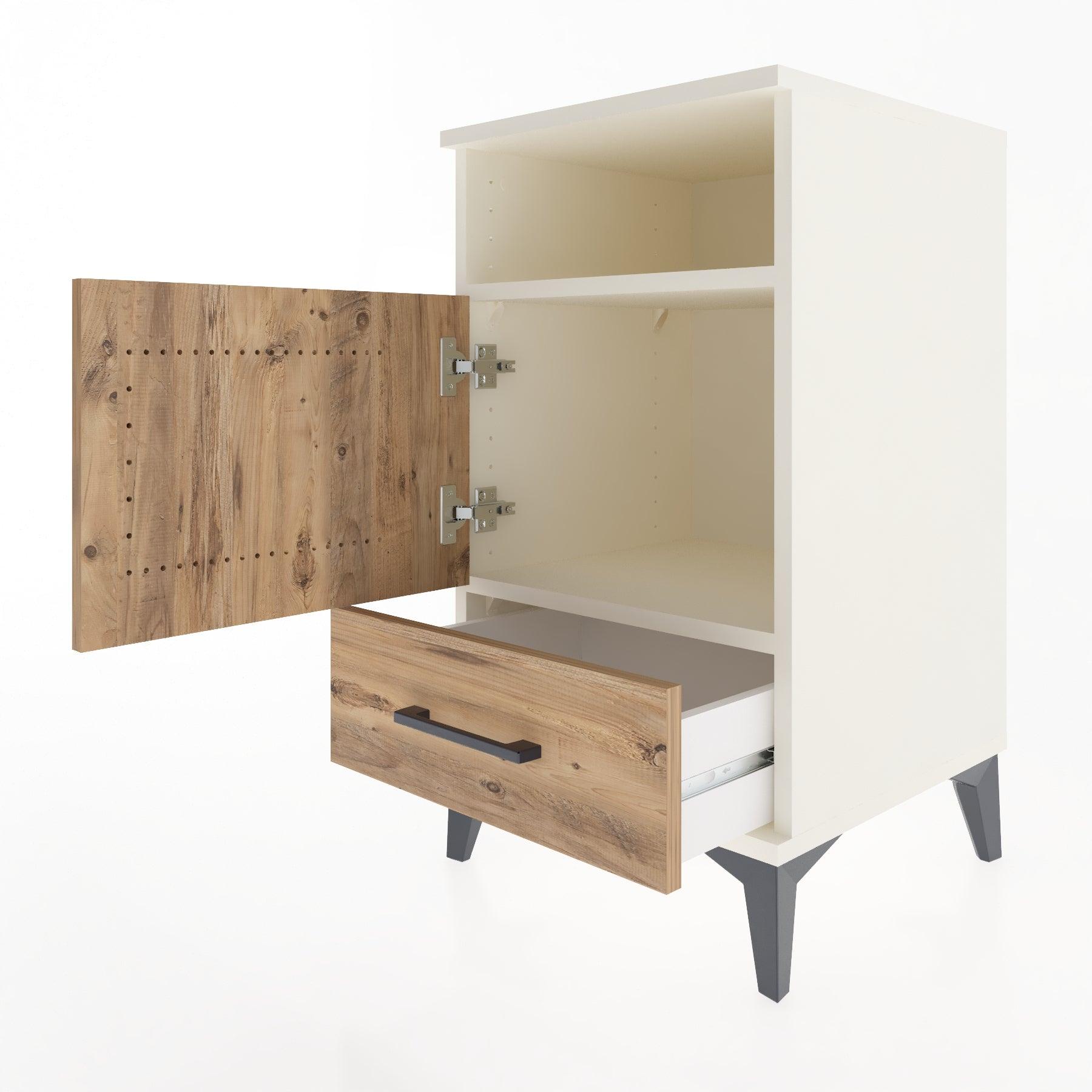 Woodntry Modular Nightstand Moonstone 44x44x68 cm Functional F14-1