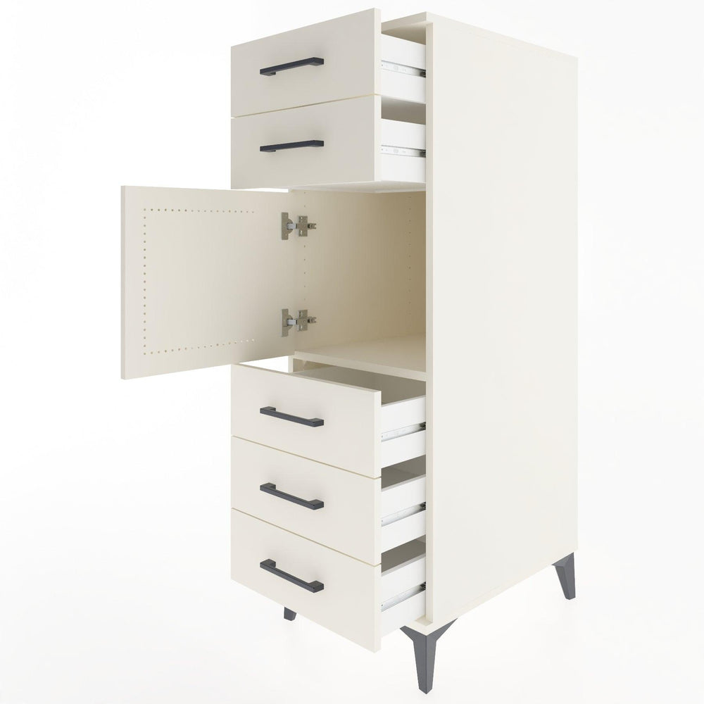 Woodntry Modular Cabinet Moonstone 44x30x122 cm with Doors and Drawers KC64-1