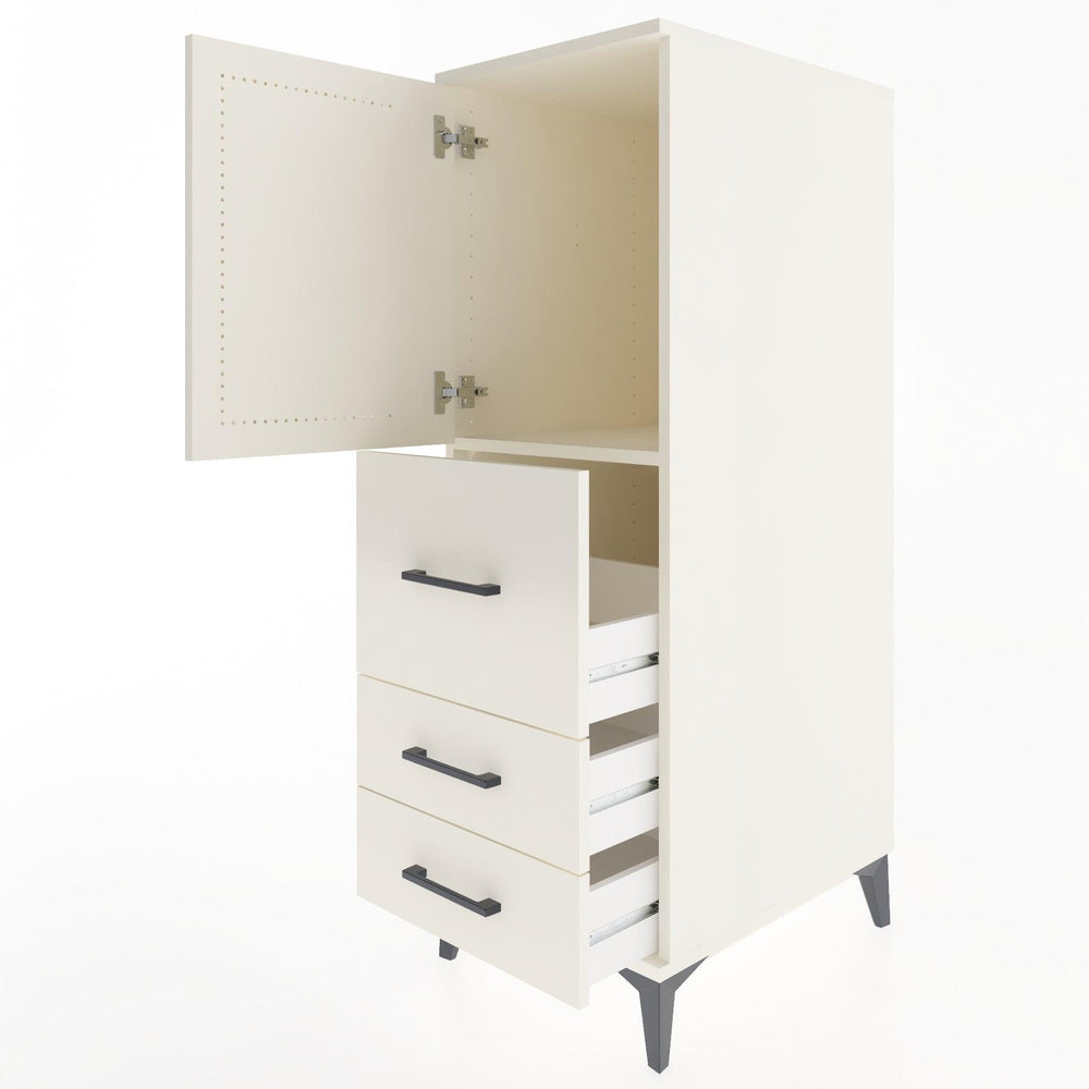Woodntry Modular Cabinet Moonstone 44x30x122 cm with Doors and Drawers KC14-1