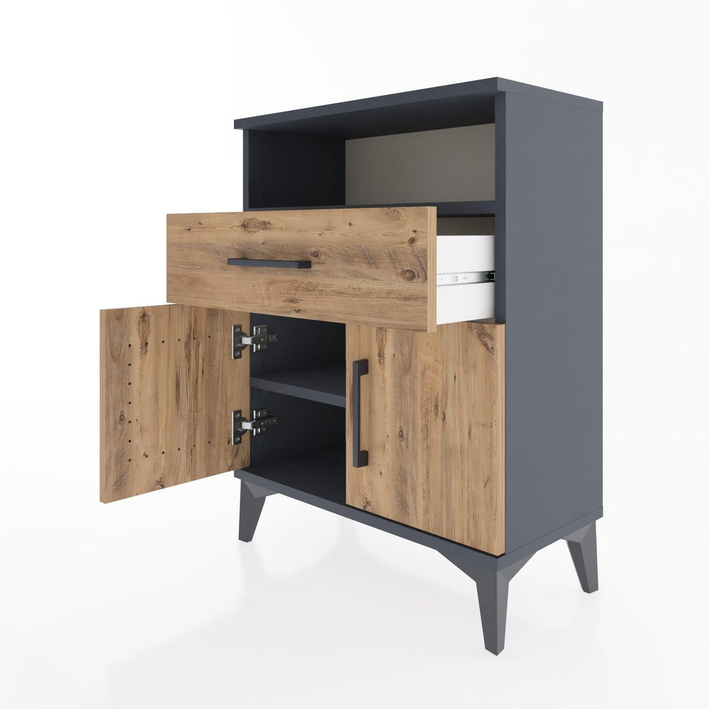 Woodntry Modular Nightstand Anthracite 60x30x68 cm Functional F14-2