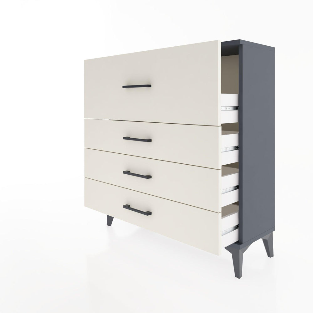 Woodntry Modüler Şifonyer Antrasit 88x30x84 cm Çekmeceli C14-2