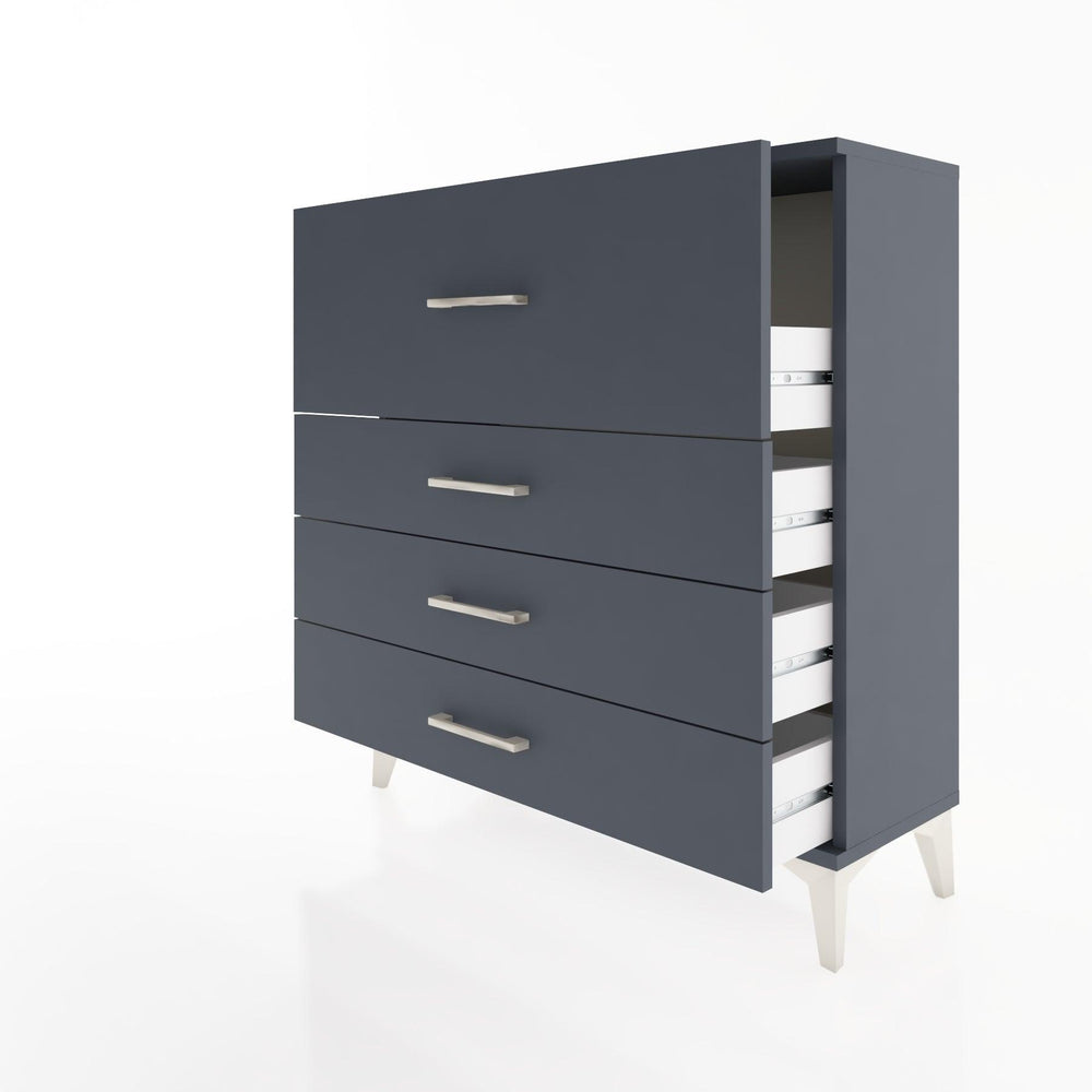 Woodntry Modüler Şifonyer Antrasit 88x30x84 cm Çekmeceli C14-2