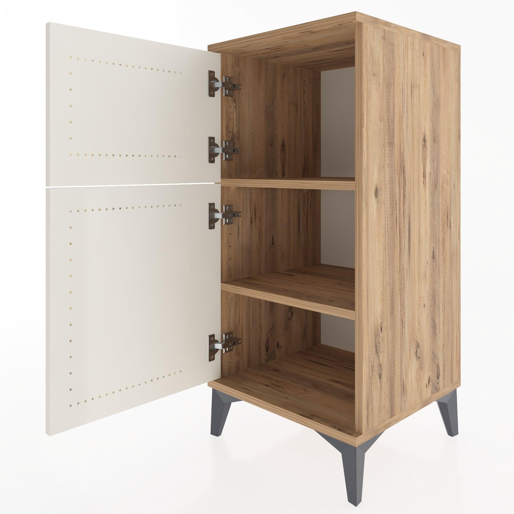 Woodntry Modular Nightstand Pine 44x44x84 cm With Cover K36-3