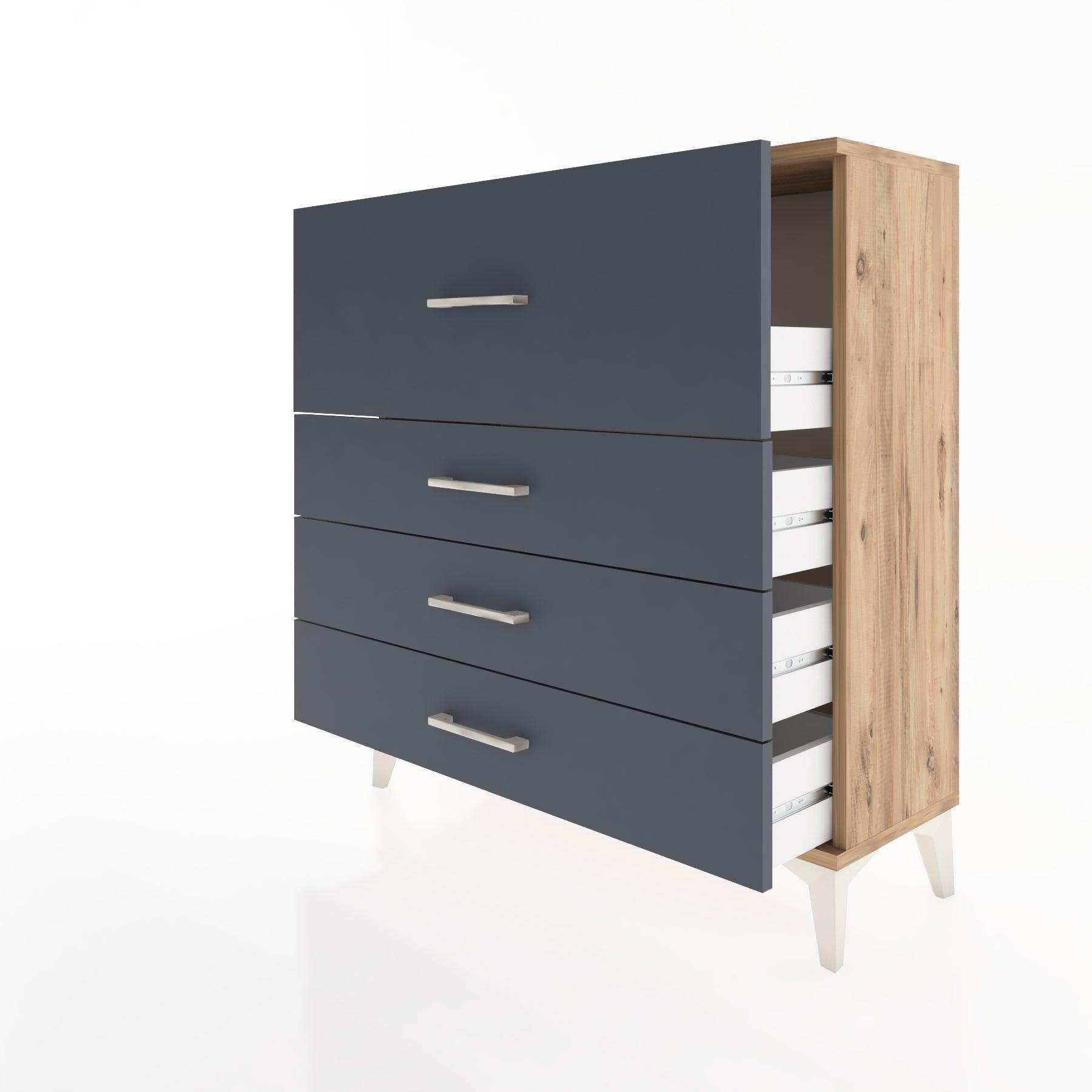 Woodntry Modular Dresser Pine 88x30x84 cm Drawer C14-3