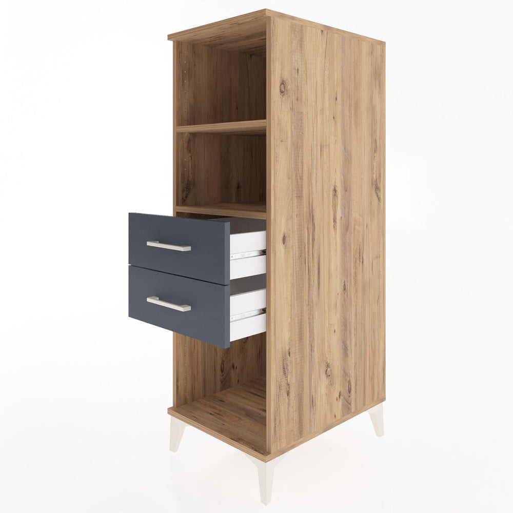 Woodntry Modular Cabinet Pine 44x59x122 cm with Drawers and Shelves CR114-3