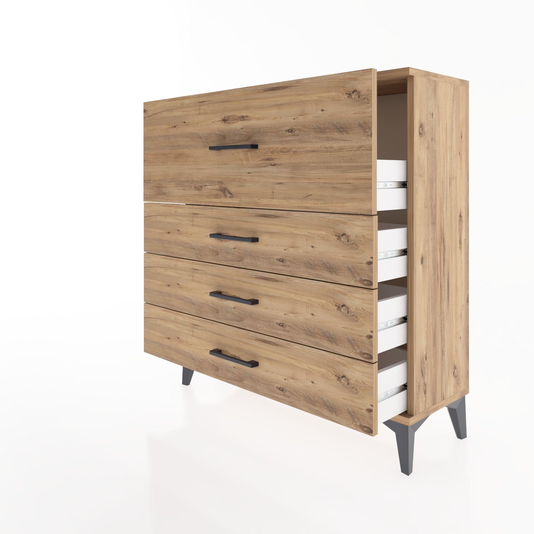 Woodntry Modular Dresser Pine 88x30x84 cm Drawer C14-3