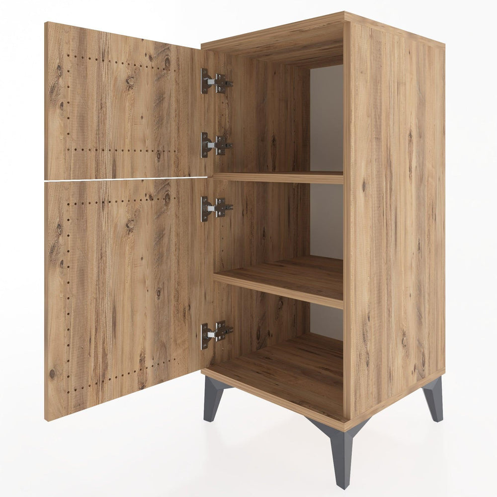 Woodntry Modular Nightstand Pine 44x44x84 cm With Cover K36-3