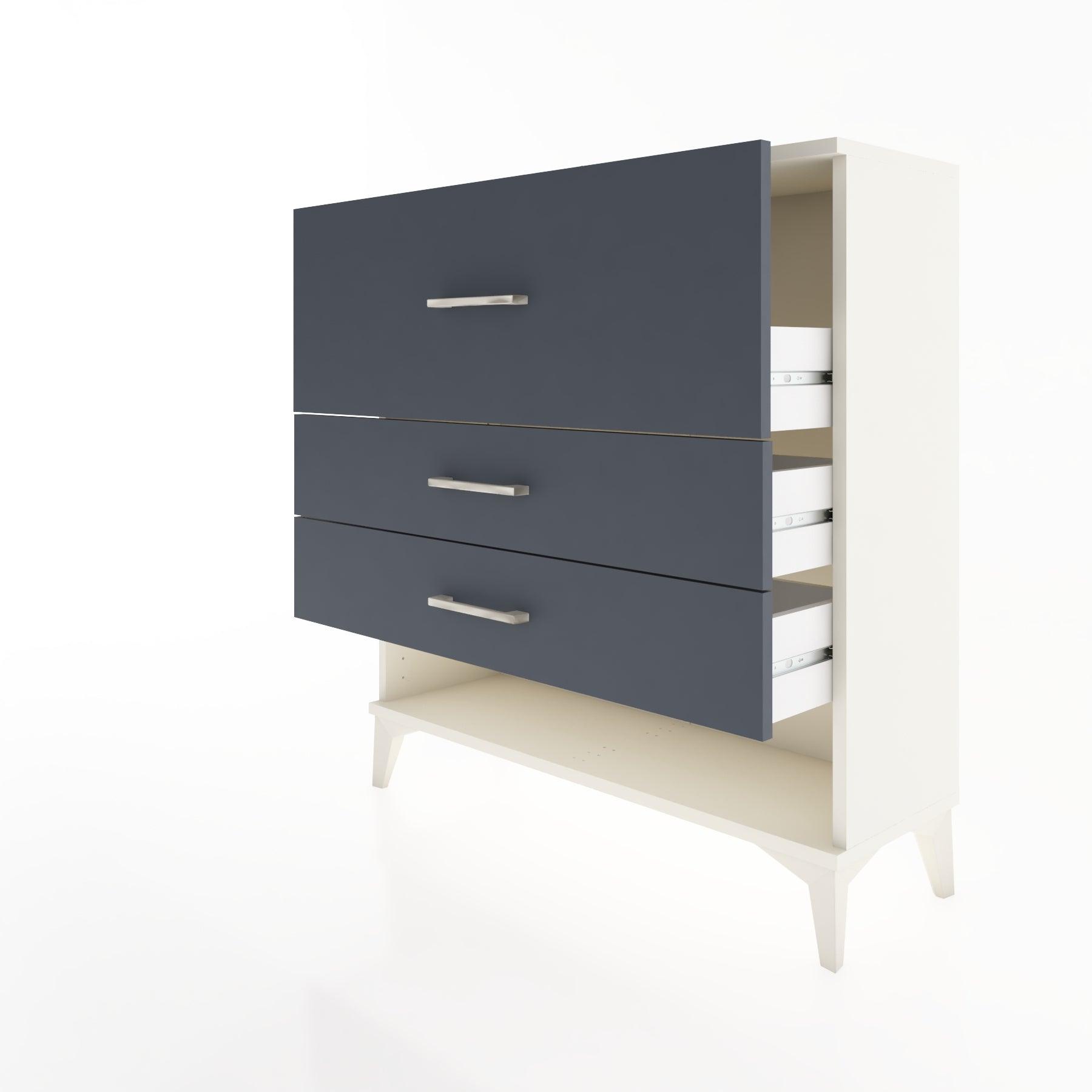 Woodntry Modular Dresser Moonstone 88x30x84 cm with Drawers and Shelves CR15-1