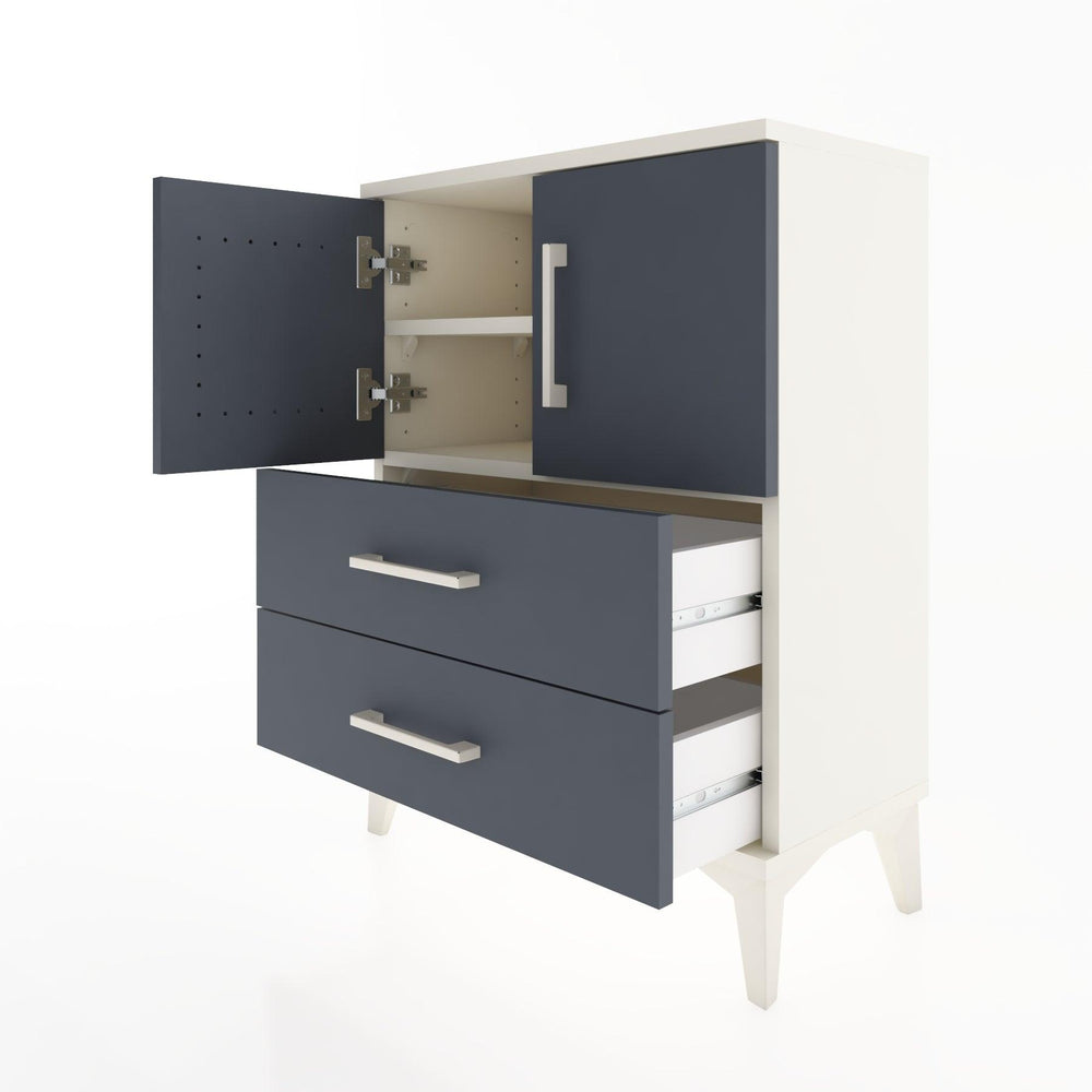 Woodntry Modular Nightstand Moonstone 60x30x68 cm with Cover and Drawer KC15-1