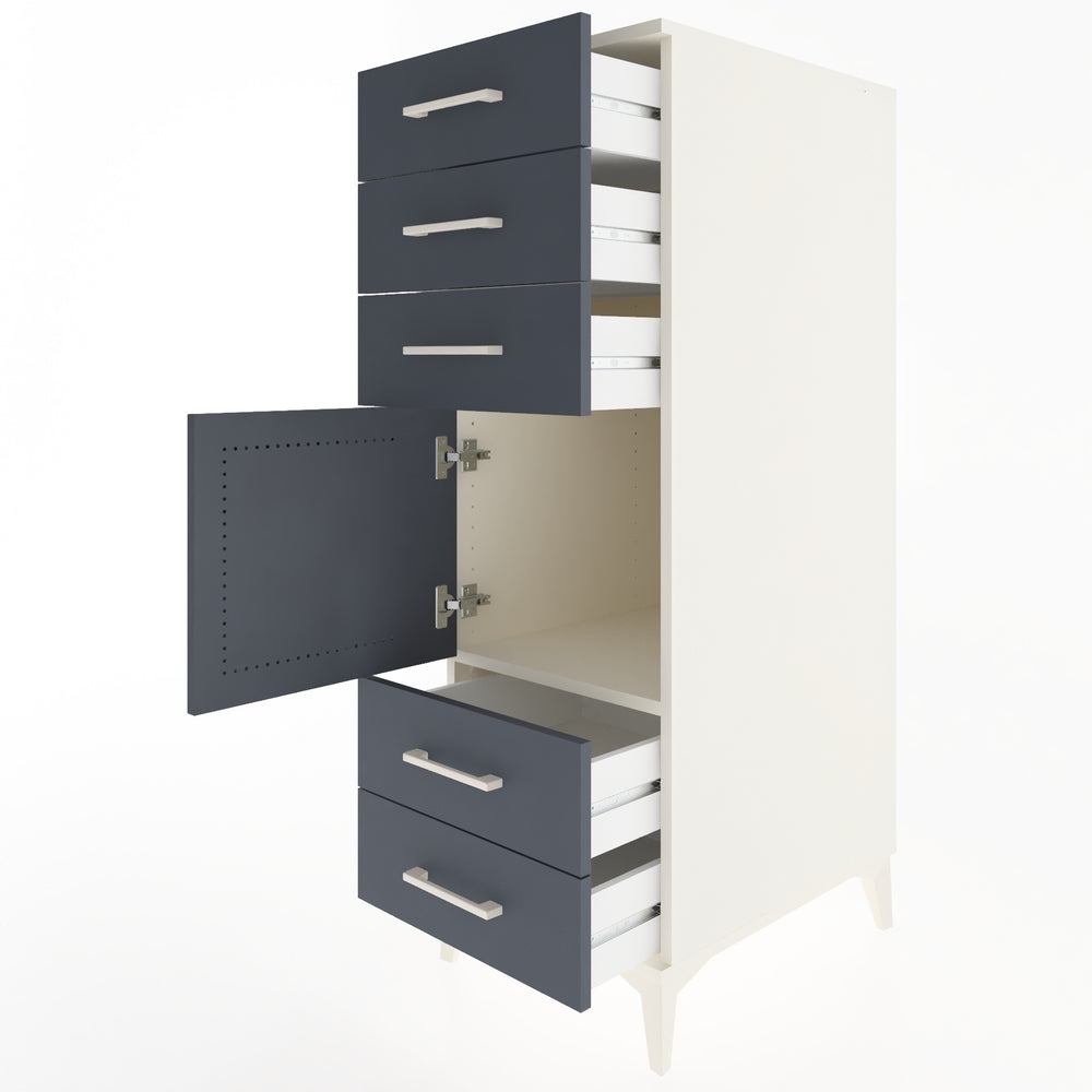 Woodntry Modular Cabinet Moonstone 44x59x122 cm with Doors and Drawers KC65-1