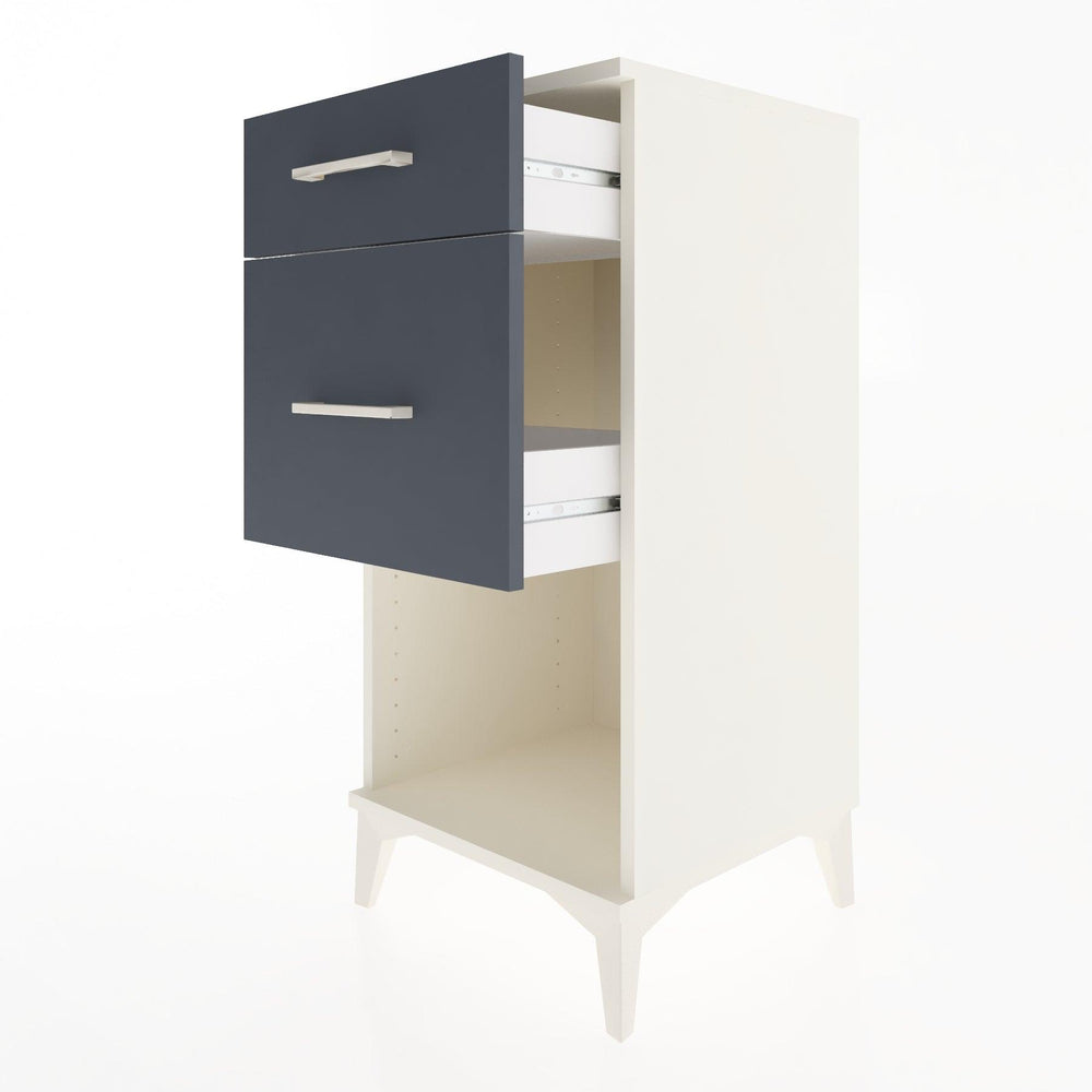 Woodntry Modular Nightstand Moonstone 44x44x84 cm with Drawer and Shelf CR15-1