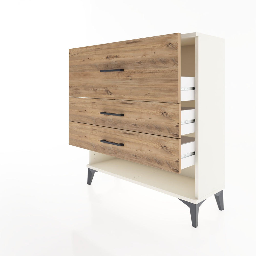 Woodntry Modüler Şifonyer Aytaşı 88x30x84 cm Çekmeceli ve Raflı CR15-1