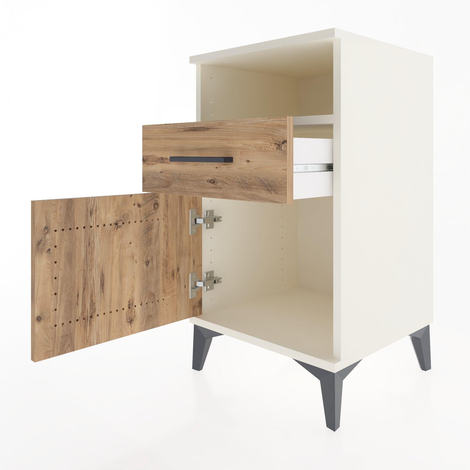Woodntry Modular Nightstand Moonstone 44x44x68 cm Functional F15-1