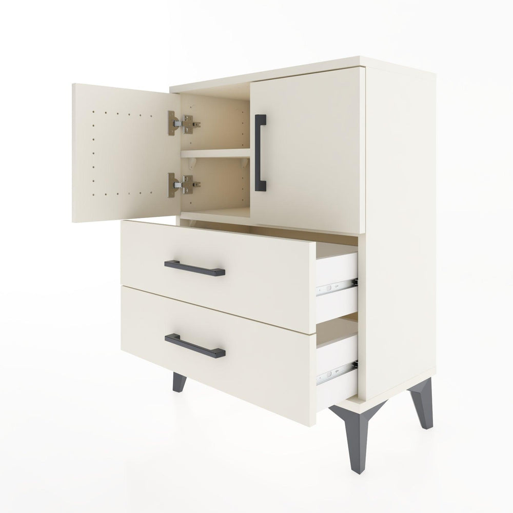 Woodntry Modular Nightstand Moonstone 60x30x68 cm with Cover and Drawer KC15-1