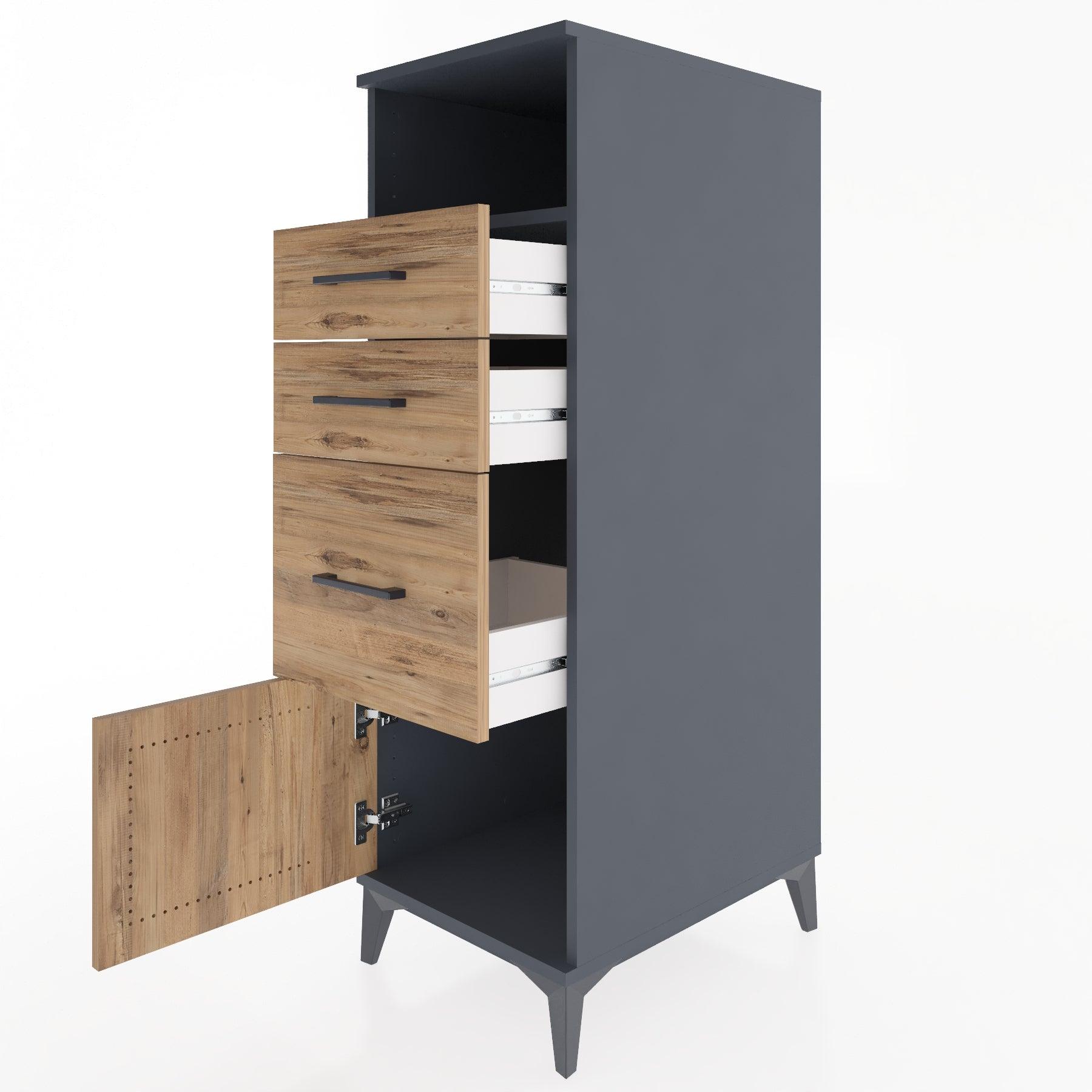 Woodntry Modular Cabinet Anthracite 44x59x122 cm Functional F115-2