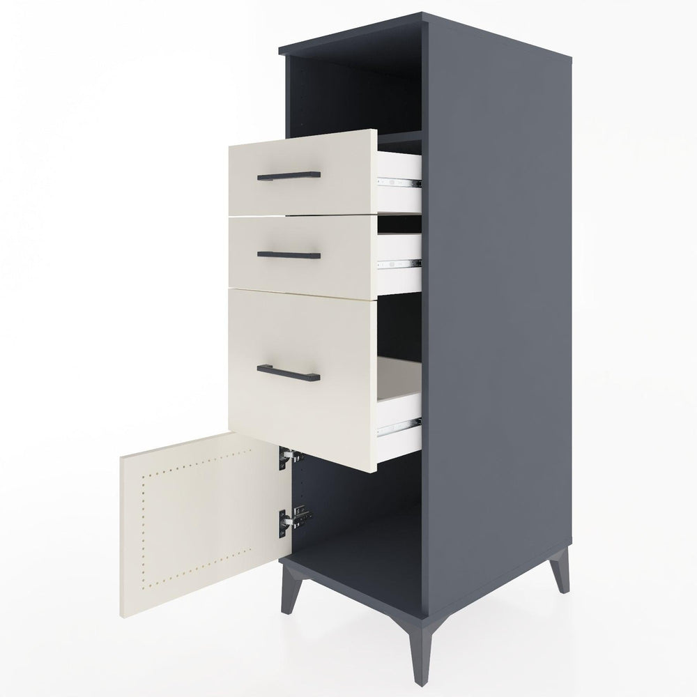 Woodntry Modüler Dolap Antrasit 44x59x122 cm Fonksiyonel F15-2