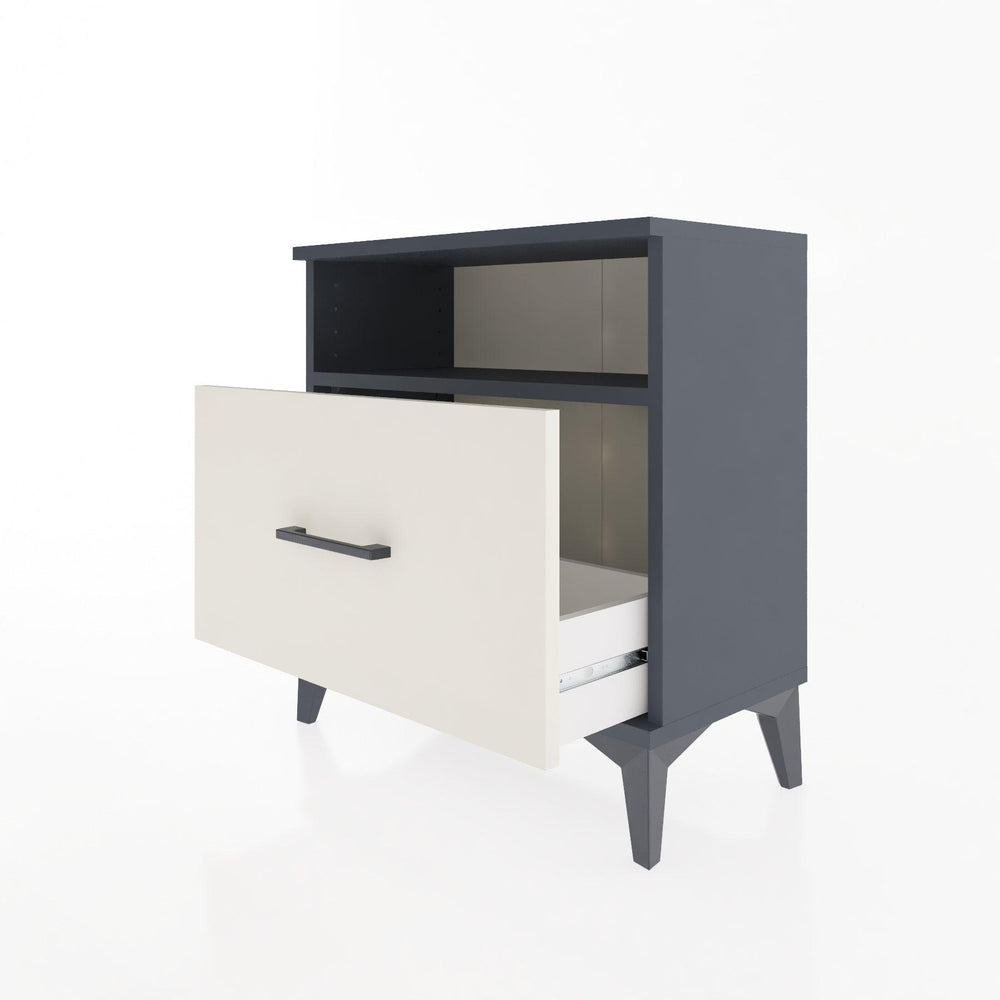 Woodntry Modüler Komodin Antrasit 60x30x52 cm Çekmeceli ve Raflı CR15-2