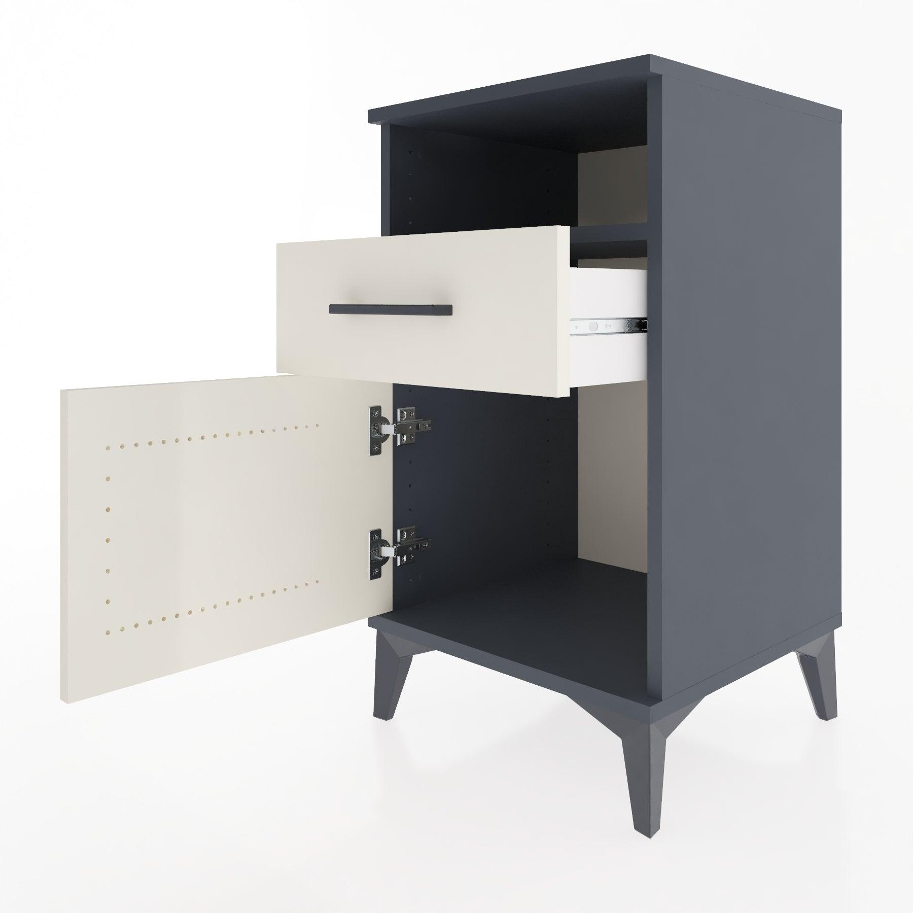 Woodntry Modular Nightstand Anthracite 44x44x68 cm Functional F15-2