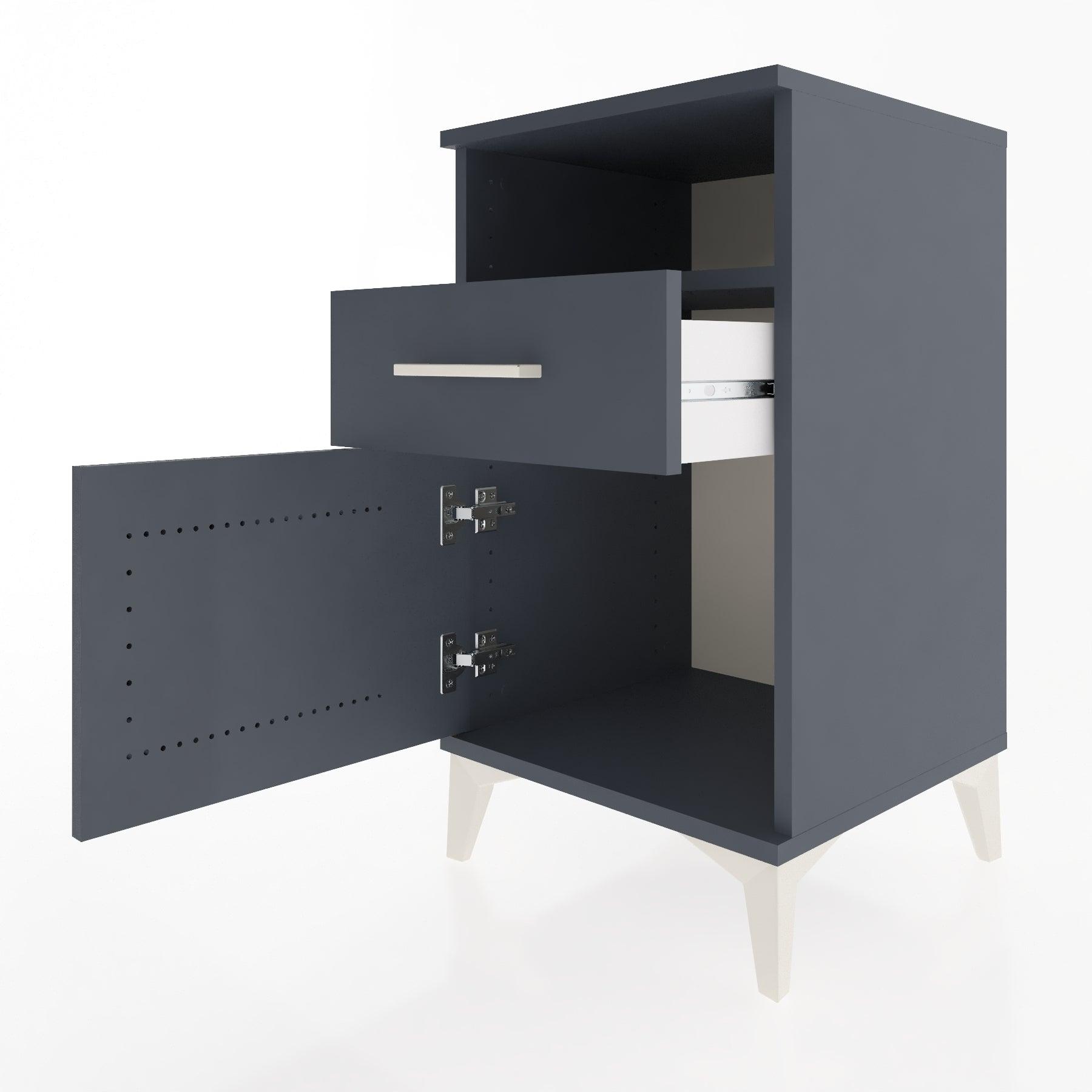 Woodntry Modular Nightstand Anthracite 44x44x68 cm Functional F15-2