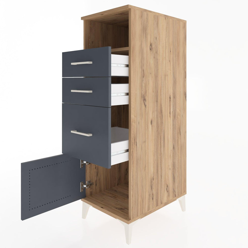 Woodntry Modüler Dolap Çam 44x30x122 cm Fonksiyonel F115-3