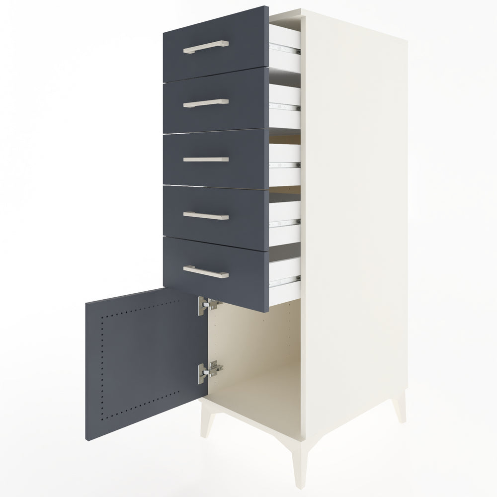 Woodntry Modular Cabinet Moonstone 44x59x122 cm with Doors and Drawers KC66-1