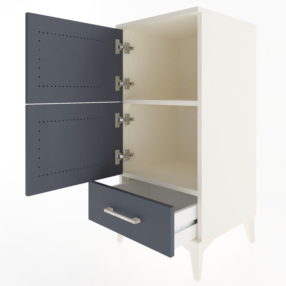 Woodntry Modular Nightstand Moonstone 44x44x84 cm with Cover and Drawer KC38-1