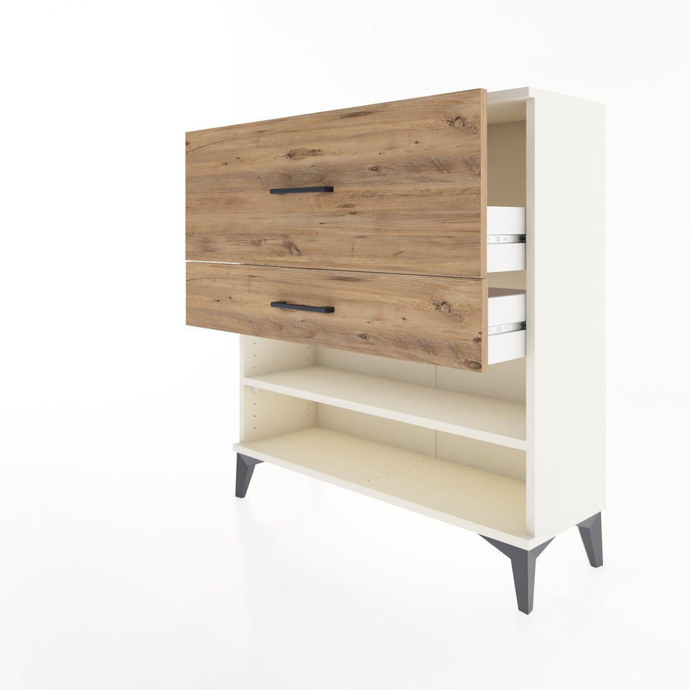 Woodntry Modular Dresser Moonstone 88x30x84 cm with Drawers and Shelves CR16-1