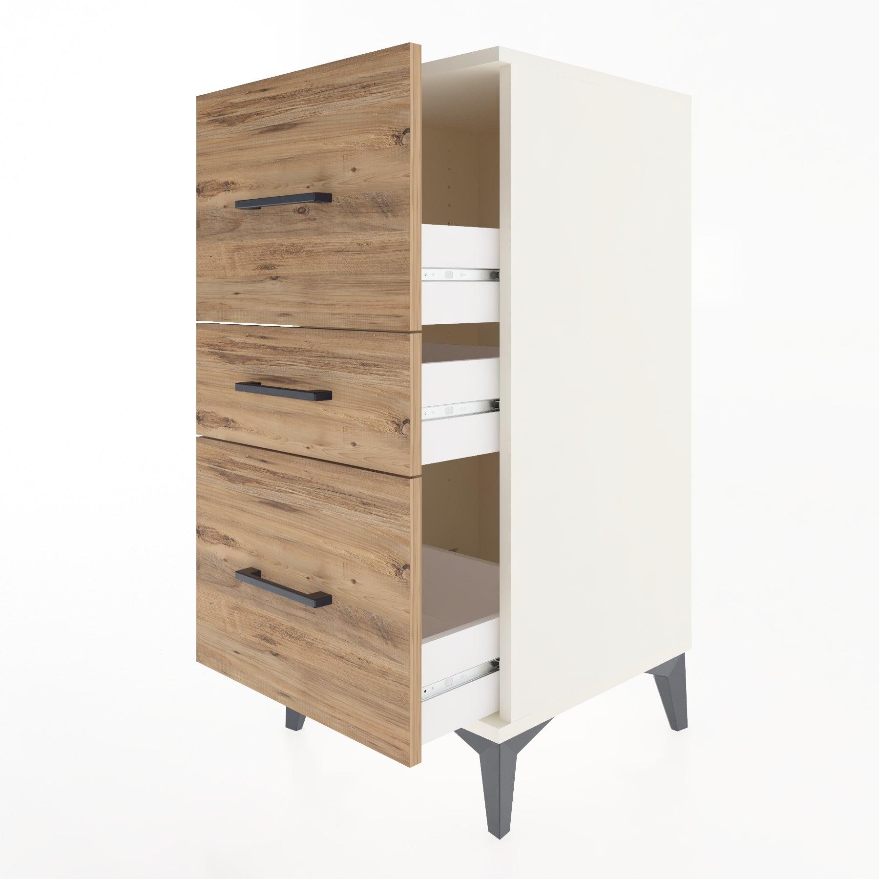 Woodntry Modular Nightstand Moonstone 44x44x84 cm Drawer C16-1