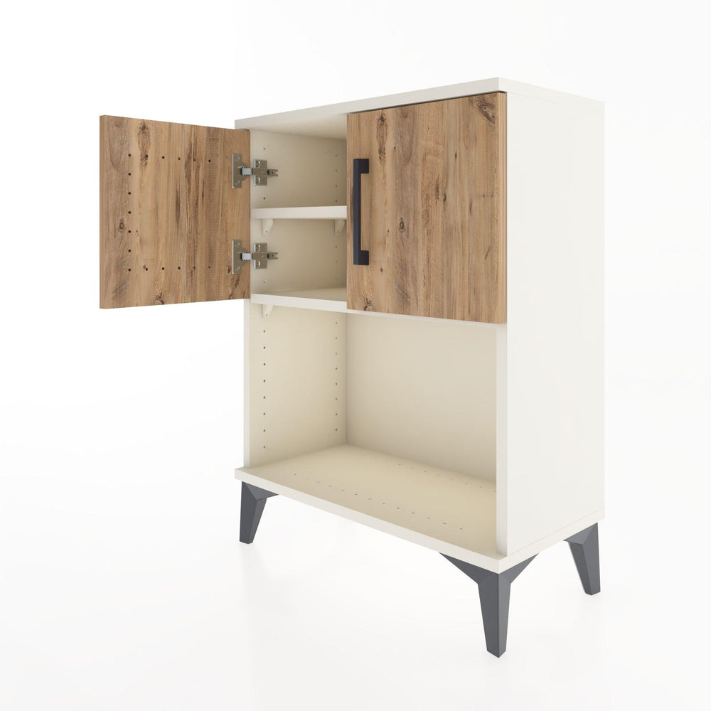 Woodntry Modular Nightstand Moonstone 60x30x68 cm with Cover and Shelf KR16-1