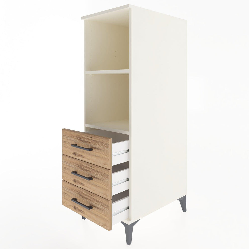 Woodntry Modüler Dolap Aytaşı 44x30x122 cm Çekmeceli ve Raflı CR116-1