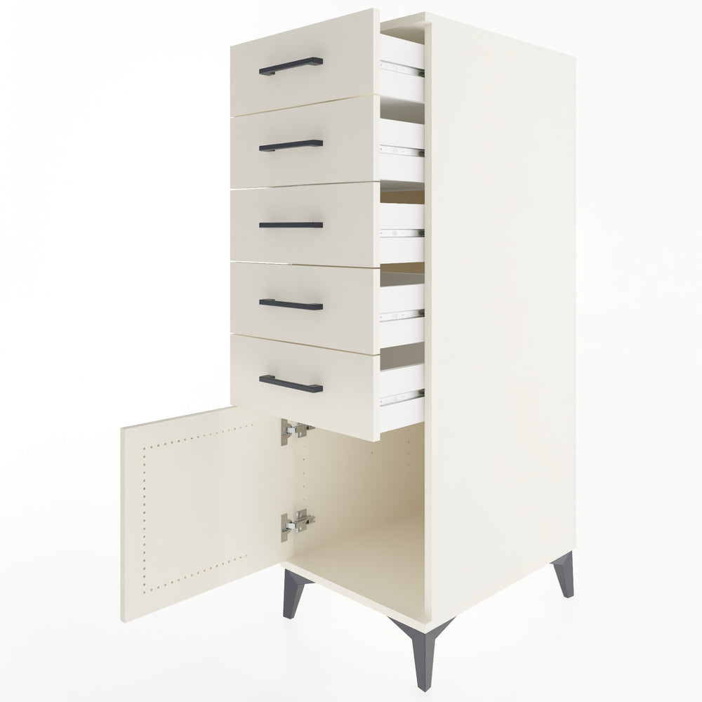 Woodntry Modular Cabinet Moonstone 44x59x122 cm with Doors and Drawers KC66-1