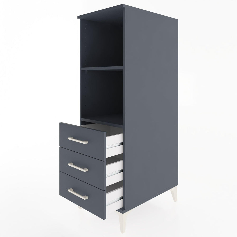 Woodntry Modular Cabinet Anthracite 44x30x122 cm with Drawers and Shelves CR116-2