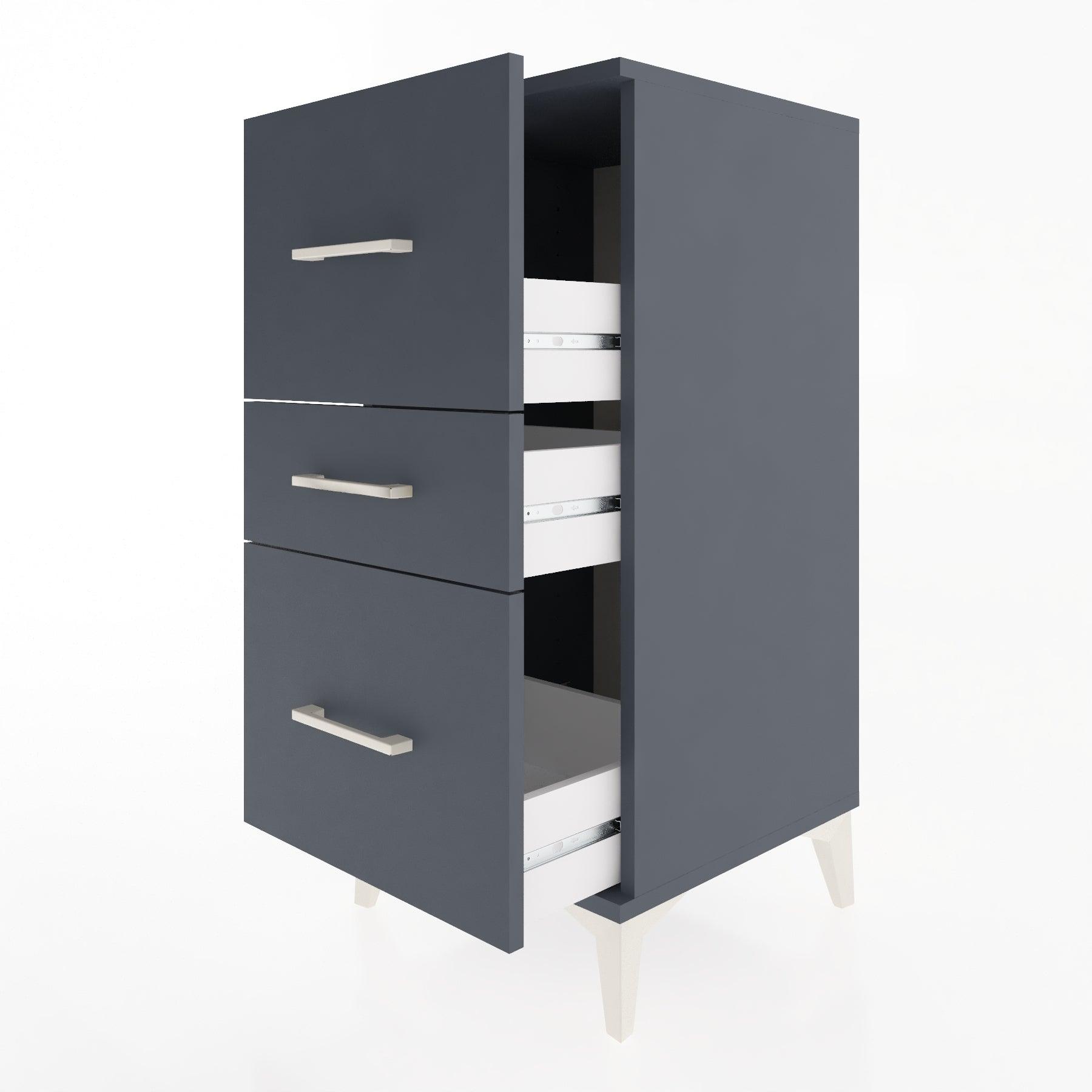 Woodntry Modular Nightstand Anthracite 44x44x84 cm Drawer C16-2