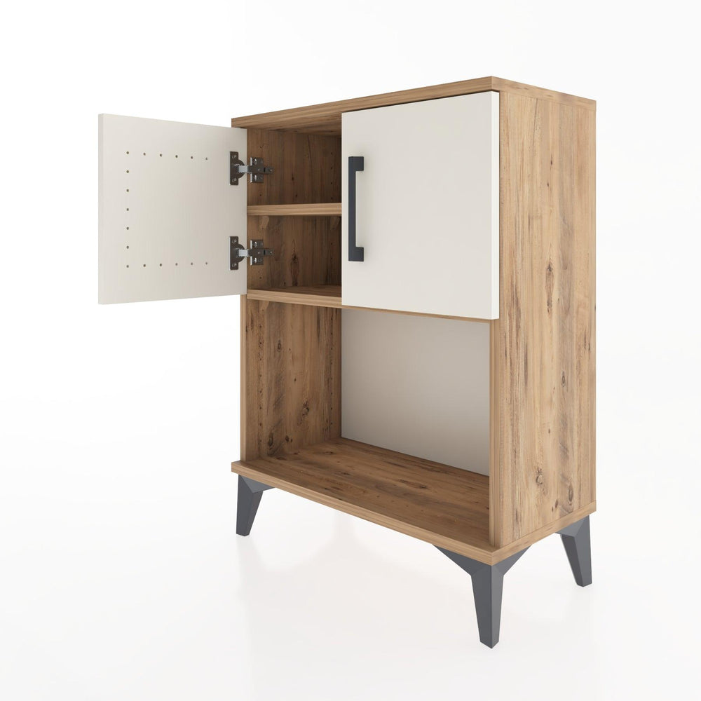 Woodntry Modular Nightstand Pine 60x30x68 cm with Cover and Shelf KR16-3