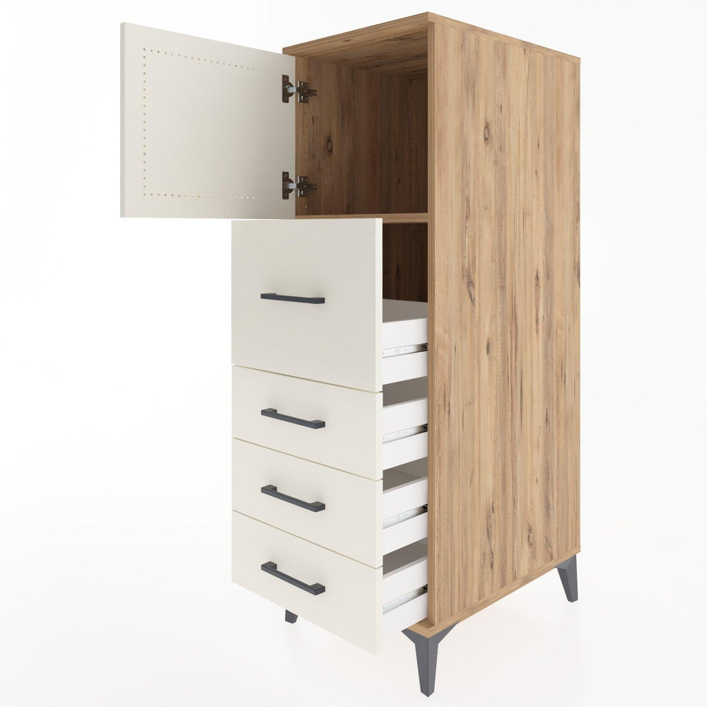 Woodntry Modular Cabinet Pine 44x59x122 cm with Doors and Drawers KC16-3