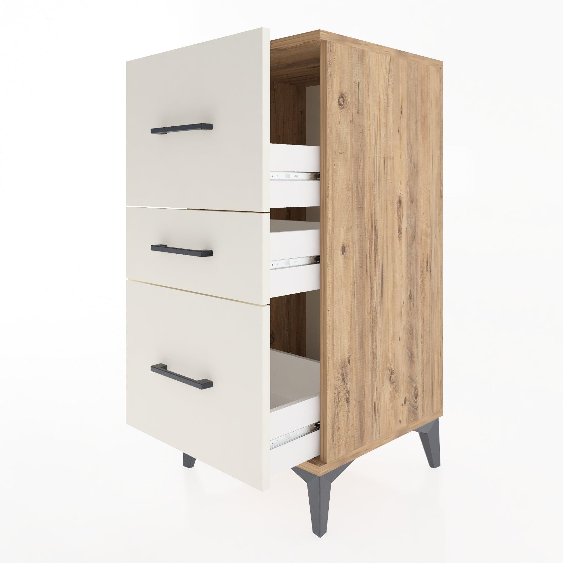 Woodntry Modular Nightstand Pine 44x44x84 cm Drawer C16-3