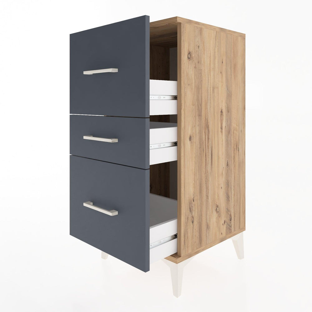 Woodntry Modüler Komodin Çam 44x44x84 cm Çekmeceli C16-3