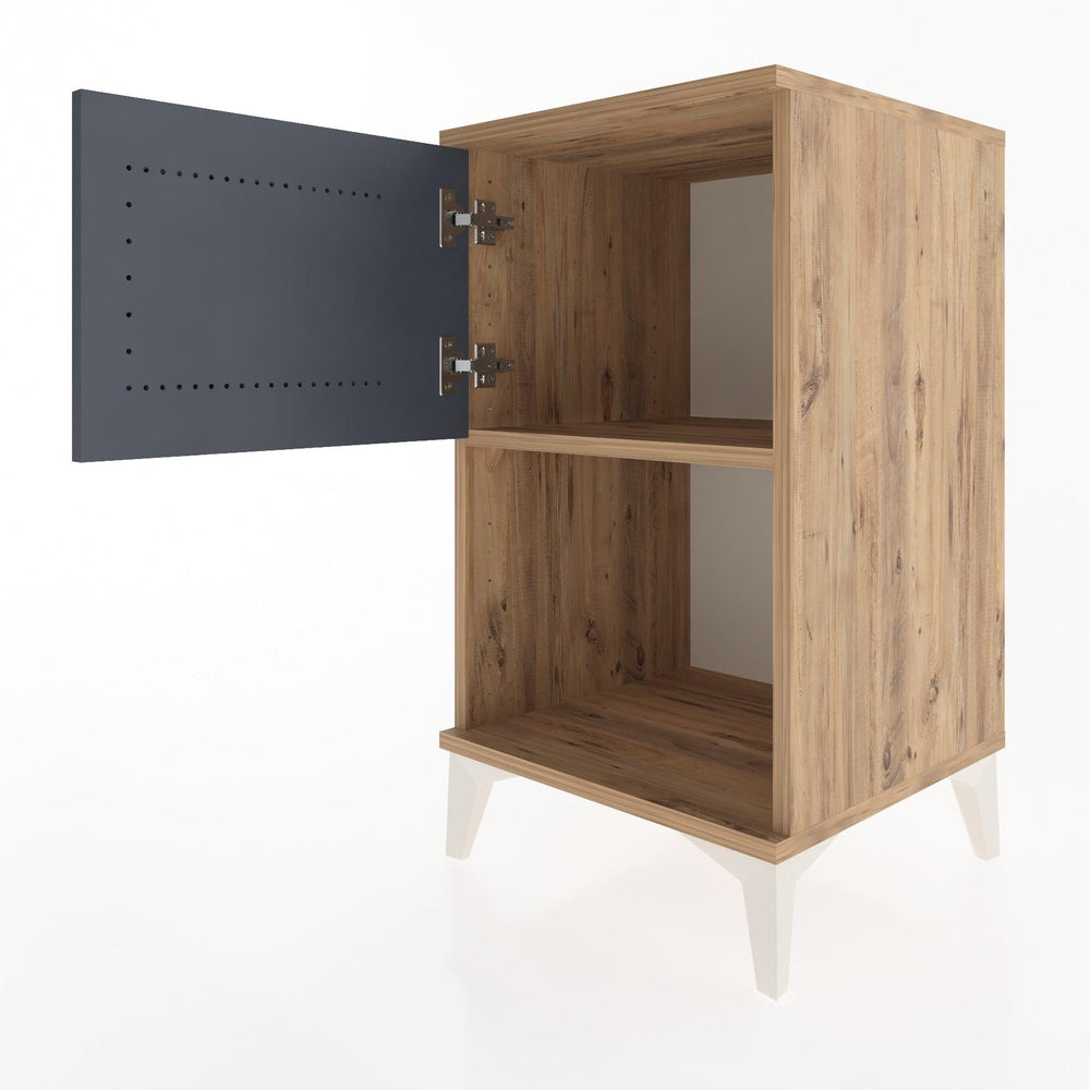 Woodntry Modular Nightstand Pine 44x44x68 cm with Cover and Shelf KR16-3