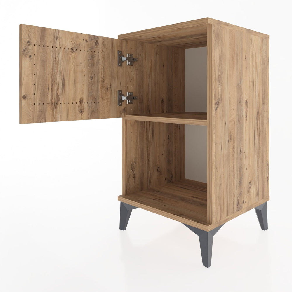 Woodntry Modular Nightstand Pine 44x44x68 cm with Cover and Shelf KR16-3