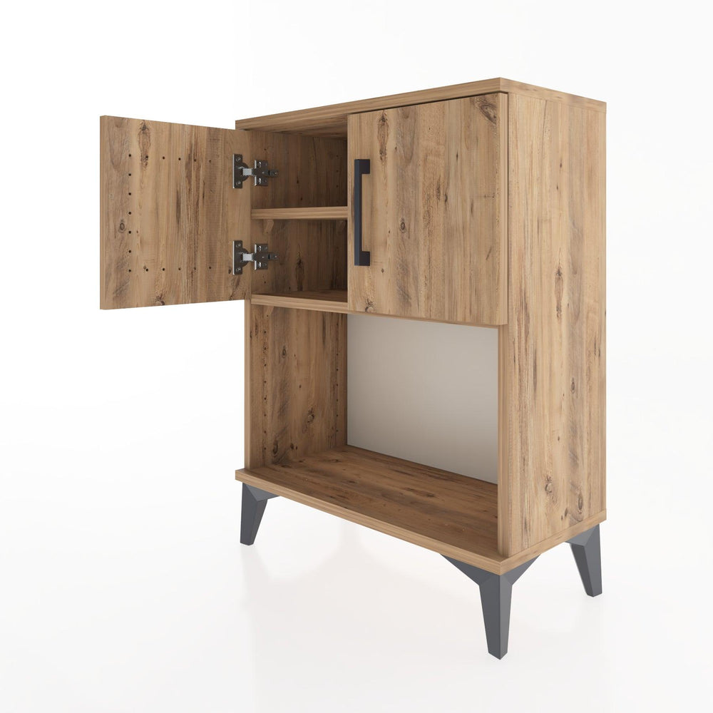 Woodntry Modular Nightstand Pine 60x30x68 cm with Cover and Shelf KR16-3