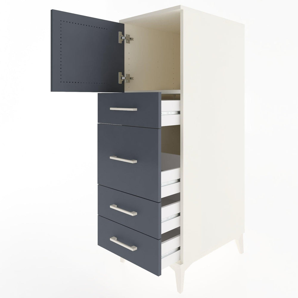 Woodntry Modüler Dolap Aytaşı 44x59x122 cm Kapaklı ve Çekmeceli KC17-1