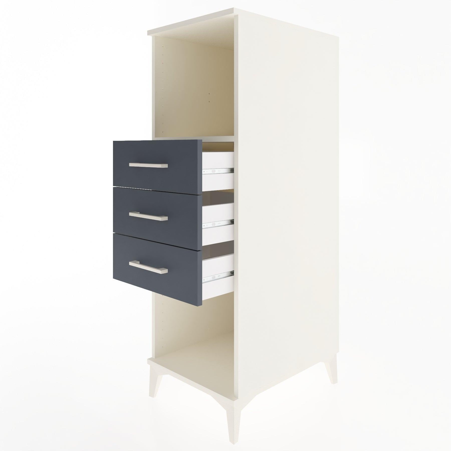 Woodntry Modular Cabinet Moonstone 44x59x122 cm with Drawers and Shelves CR117-1