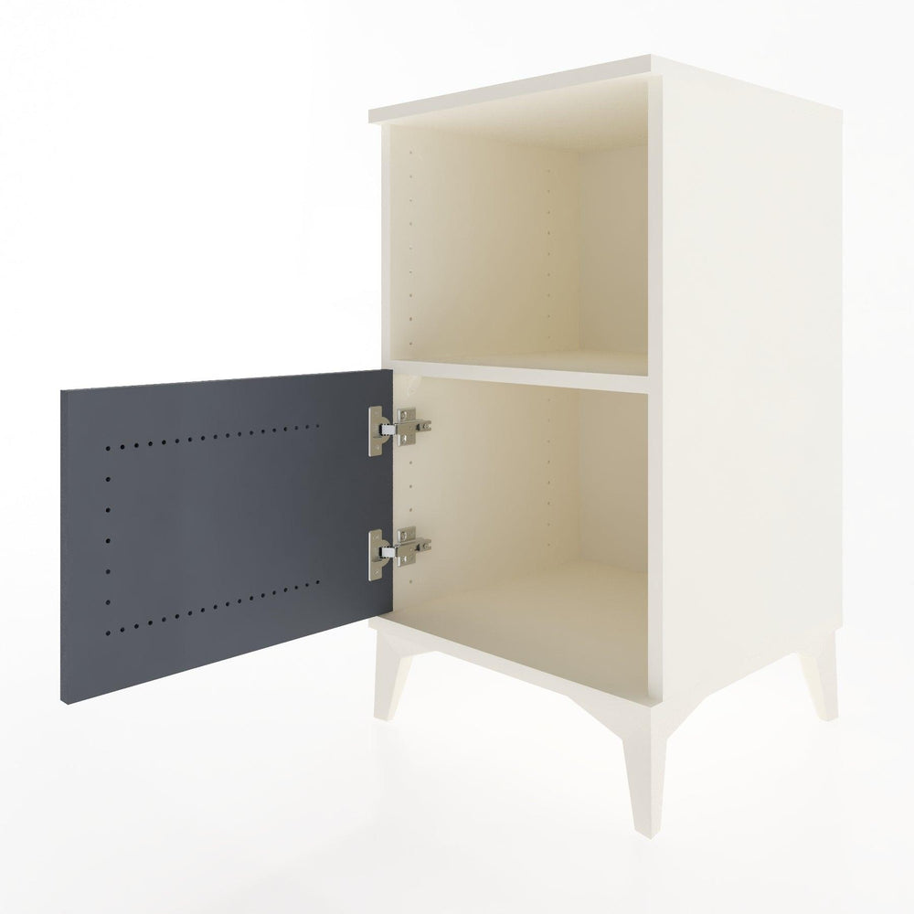 Woodntry Modular Nightstand Moonstone 44x44x68 cm with Cover and Shelf KR17-1