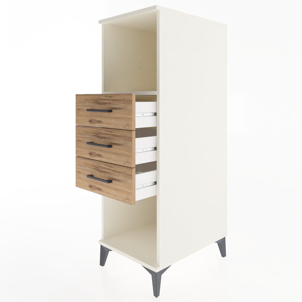 Woodntry Modüler Dolap Aytaşı 44x59x122 cm Çekmeceli ve Raflı CR117-1