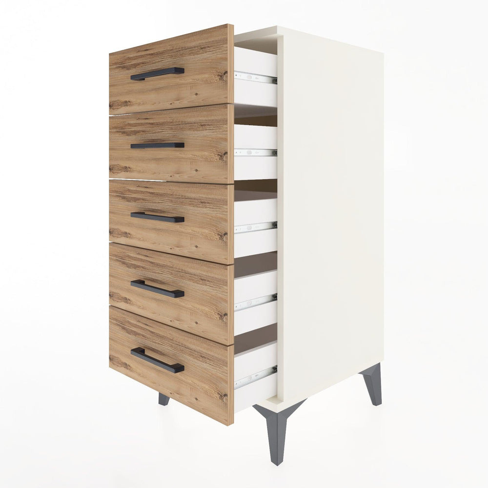 Woodntry Modular Nightstand Moonstone 44x44x84 cm Drawer C17-1