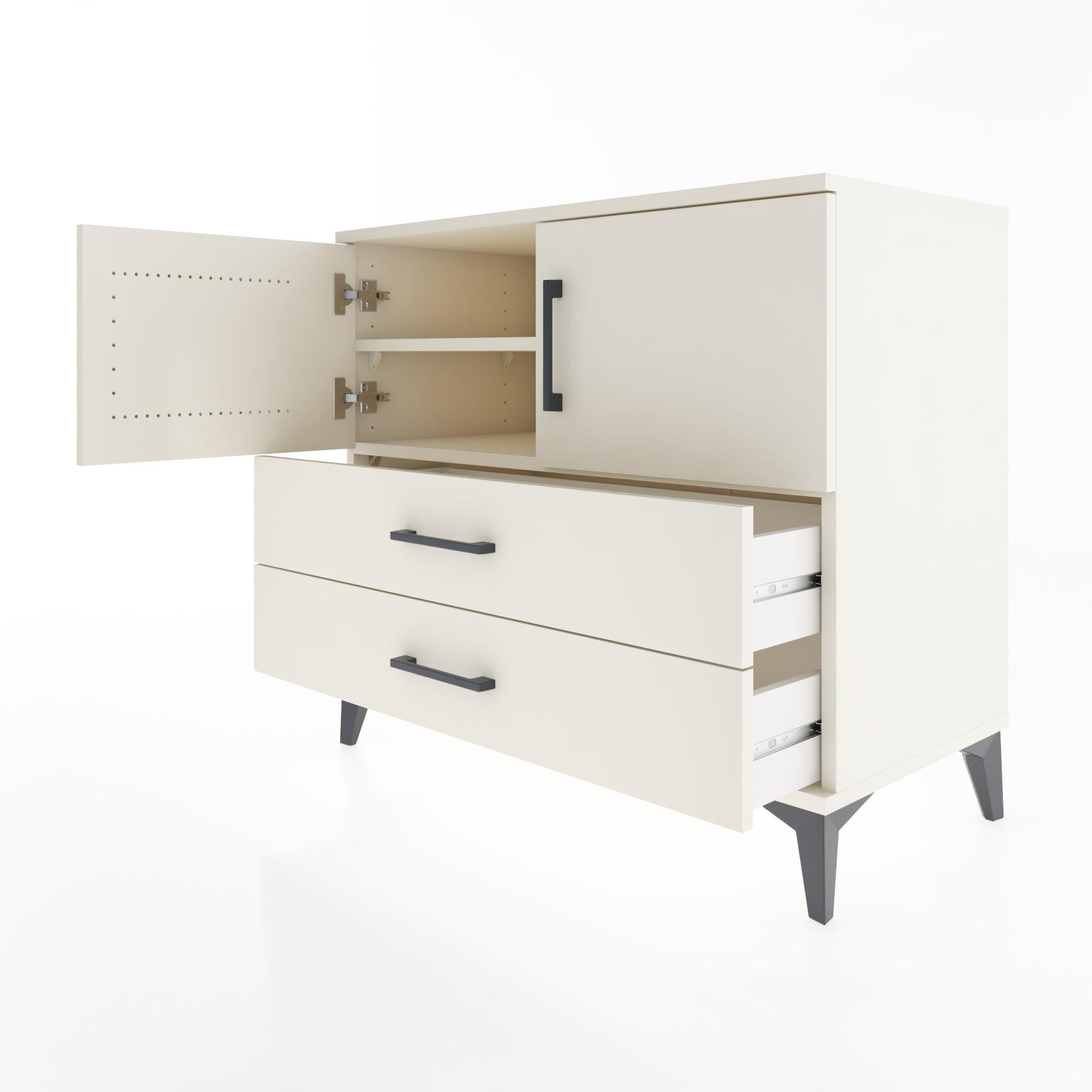 Woodntry Modular Dresser Moonstone 88x44x68 cm with Cover and Drawer KC17-1