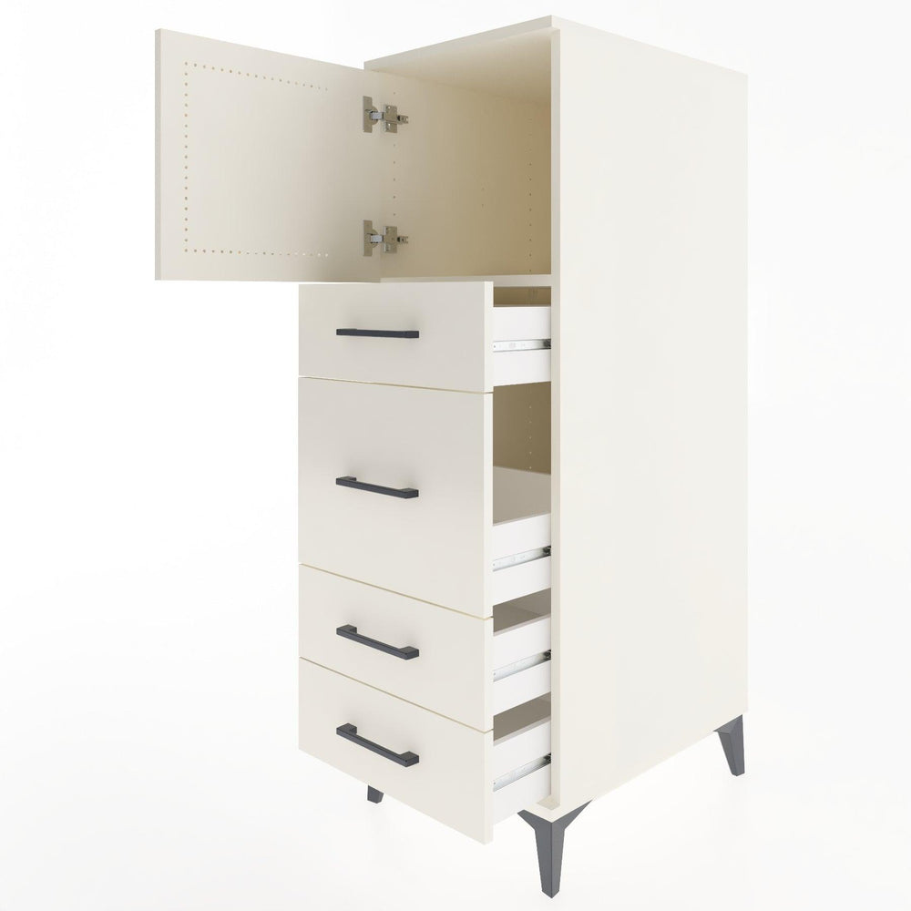 Woodntry Modüler Dolap Aytaşı 44x59x122 cm Kapaklı ve Çekmeceli KC17-1